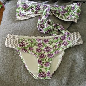 Anthropologie floral bikini